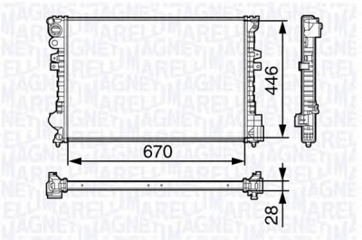 MAGNETI MARELLI 350213131400 -  Радиатор, охлаждение двигателя